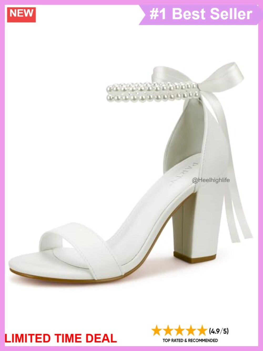 Women's Chunky Block Heel Open Toe Ankle Strap Sandals Faux Leather 3 Inch